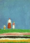 Kazimir Malevich three figures oil painting artist